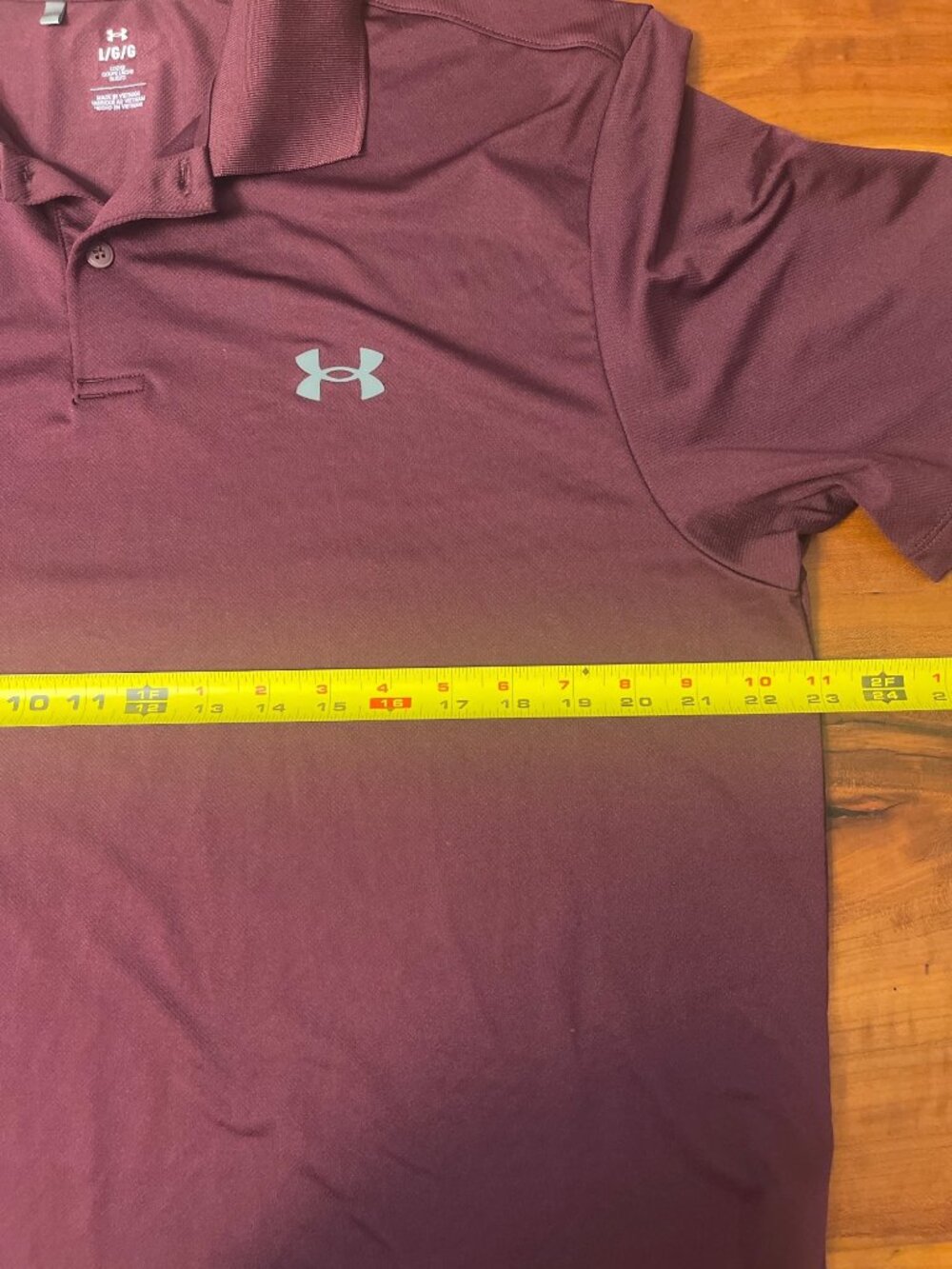 Under Armour Loose Fit Polo Deep Purple Sz Large - Picture 5 of 6
